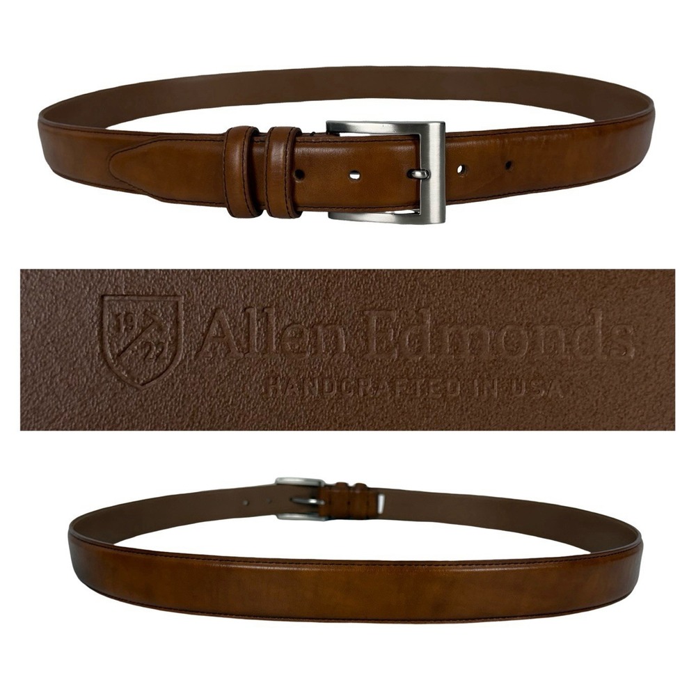 Allen Edmonds Basic Dress Belt - 39590 - Walnut Brown - 44 Made In USA Casual
